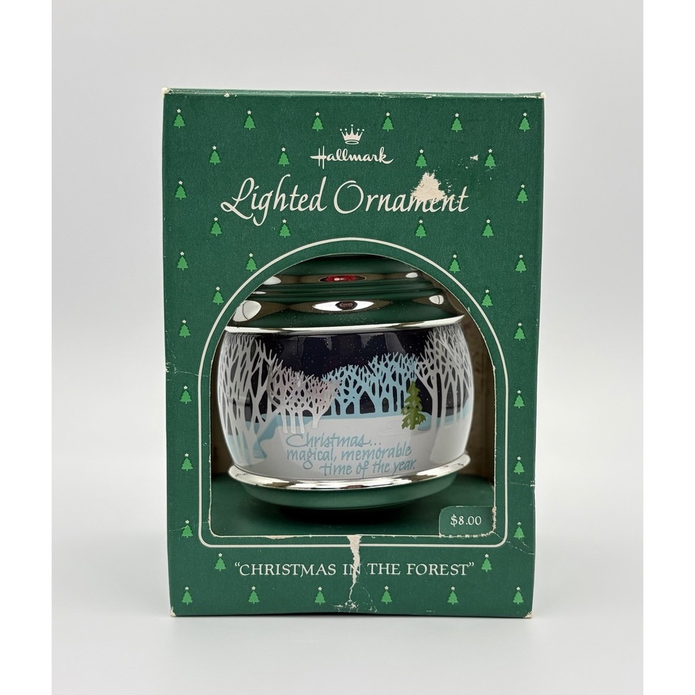 Hallmark 1984 Christmas in the Forest Lighted Tree Ornament QLX703-4 Vintage